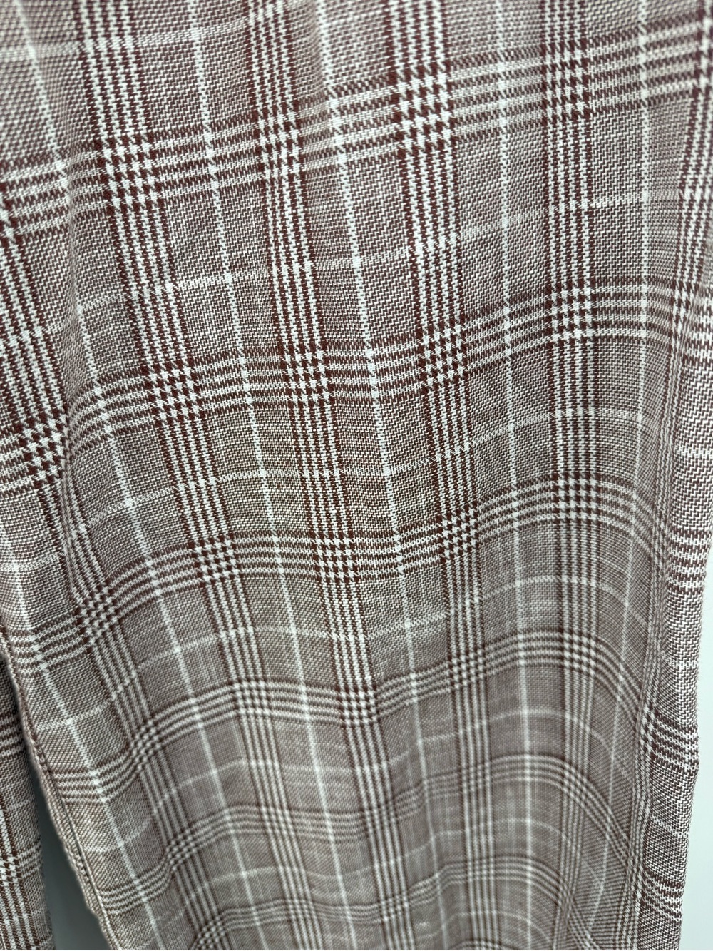 Maeve Anthropologie Plaid Wide Leg Pants Brown Trouser Size 8 - Picture 10 of 11